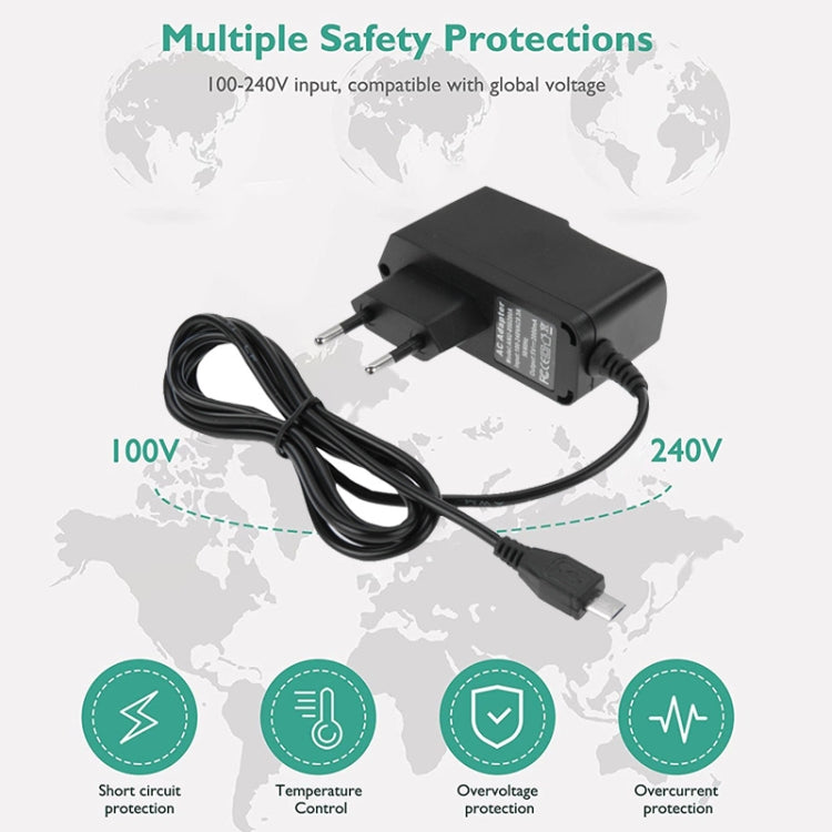 Micro USB Charger for Tablet PC / Mobile Phone, Output: DC 5V / 2A ,EU Plug