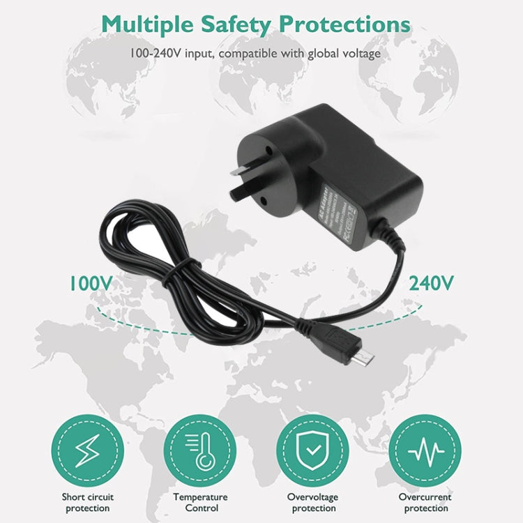Micro USB Charger for Tablet PC / Mobile Phone, Output: DC 5V / 2A ,AU Plug