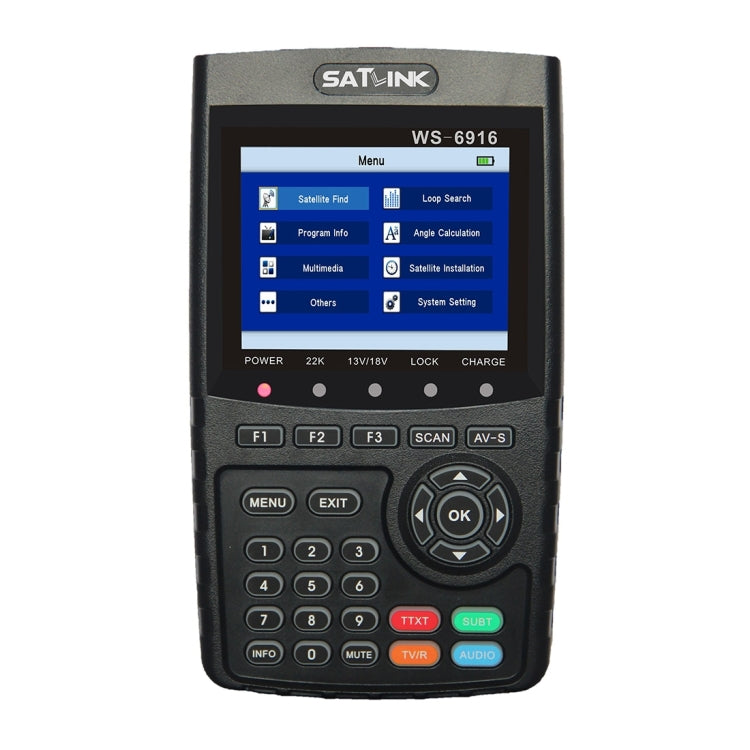 SATLINK WS6916 Digital Satellite Signal Finder Meter, 3.5 inch TFT LCD Screen, Support DVB-S / S2, MPEG-2 / MPEG-4, WS6916