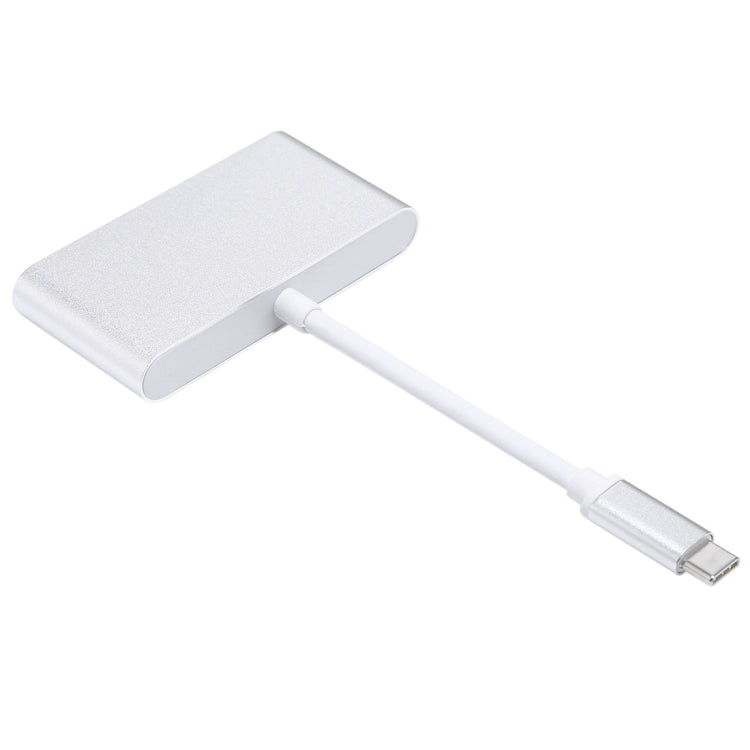 4 in 1 3 x USB 3.0 Ports & USB-C / Type-C Female to USB-C / Type-C Male Hub Splitter Adapter, 3xUSB 3.0+Type-c