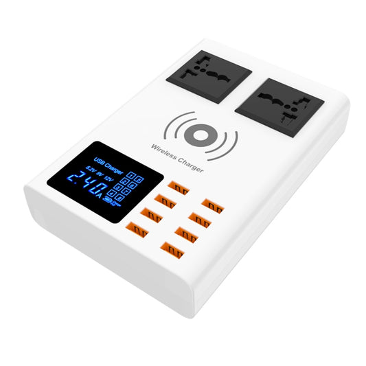 YC-CDA10W Chargeur sans fil 10 W multi-ports USB intelligent avec affichage numérique à charge rapide, prise britannique, SAS1048A, SAS1048B, SAS1048C