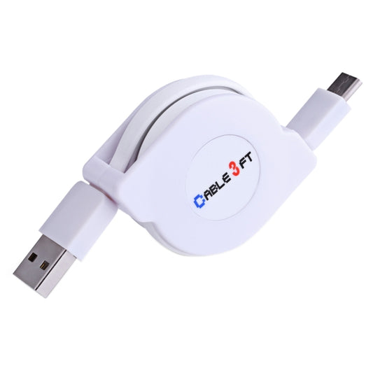 1m 2A 110 Copper Core Wires Retractable USB-C / Type-C to USB Data Sync Charging Cable