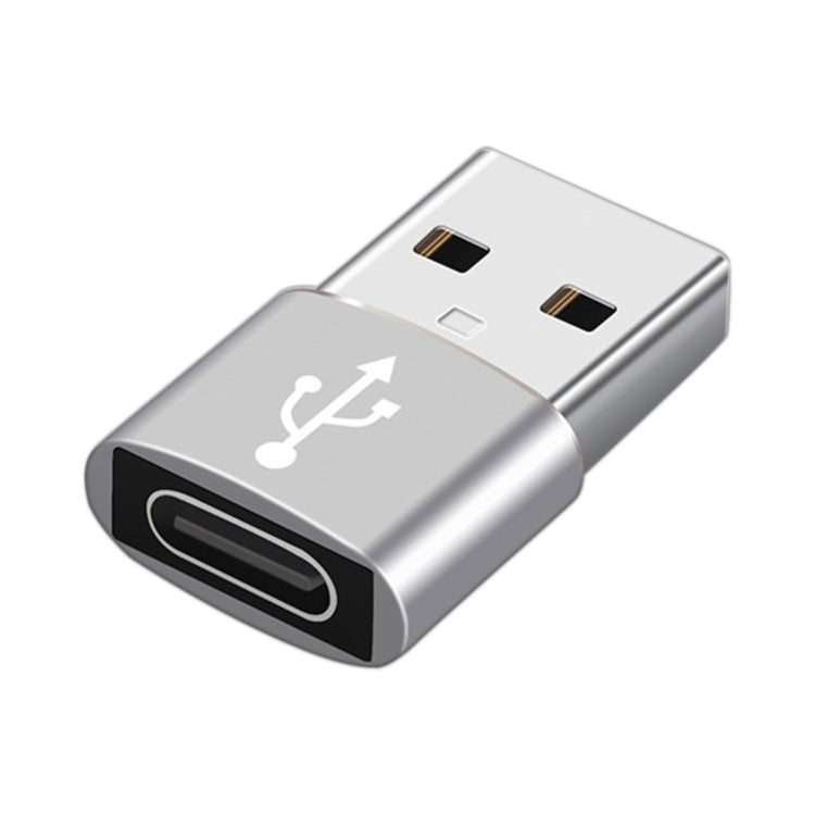USB-C / Typ-C Buchse auf USB 2.0 Stecker Aluminiumlegierung-Adapter, unterstützt Laden und Datenübertragung, USB 2.0