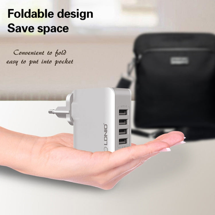 LDNIO A4403 4.4A 4 x USB Ports Smart Travel Charger, EU Plug, SAS5293AU, SAS5293EU, SAS5293UK, SAS5293US