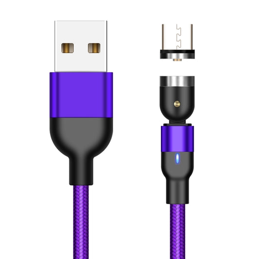 1m 2A Output USB to Micro USB Nylon Braided Rotate Magnetic Charging Cable, 1m Micro USB