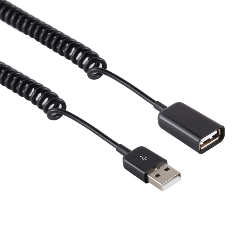 USB Male to USB Female Laptop Spring Charging Cable, USB Male to USB Female