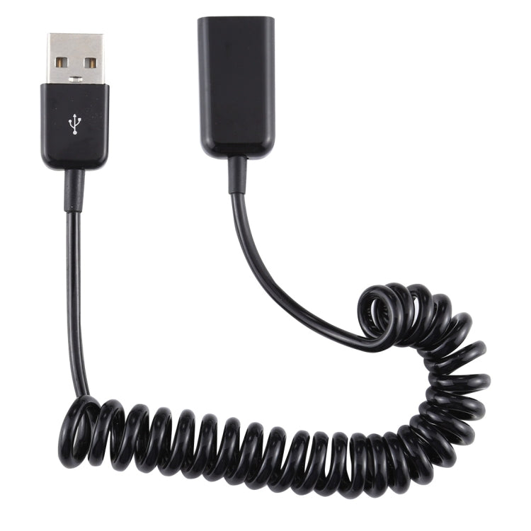USB Male to USB Female Laptop Spring Charging Cable, USB Male to USB Female