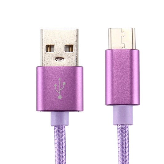Knit Texture USB to USB-C / Type-C Data Sync Charging Cable, Cable Length: 1m, 3A Total Output, 2A Transfer Data