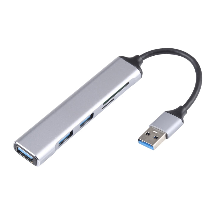 5 in 1 USB 3.0 to SD / TF Card Slot + 3 USB 3.0 Ports Multifunctional Docking Station HUB, USB 3.0