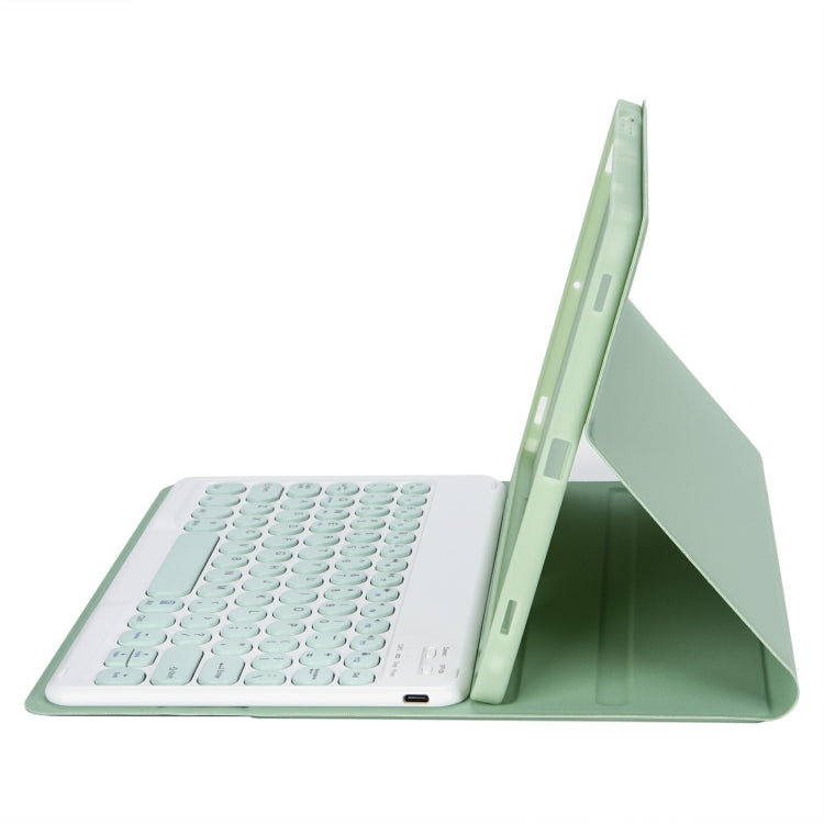 For iPad 11 2025 / 10th Gen 10.9 2022 YA10B Lambskin Texture Bluetooth Keyboard Leather Tablet Case with Pen Slot, YA10B