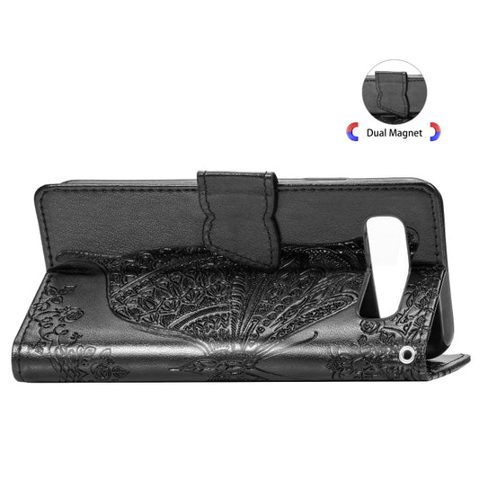 Schmetterling-Liebe Blumen Prägung Horizontale Flip-Lederhülle für Galaxy S10, mit Halterung & Kartenfächern & Brieftasche & Umhängeband, für Galaxy S10