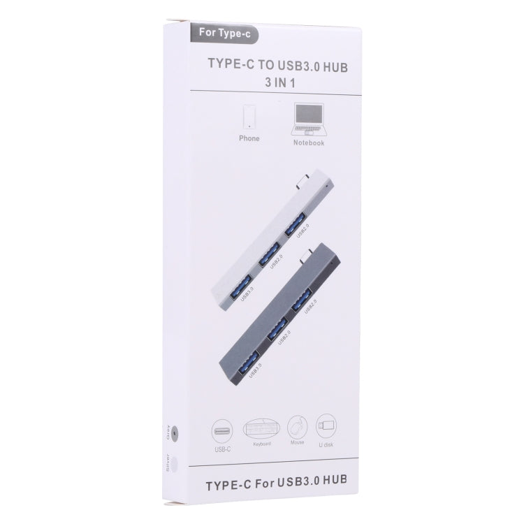 839 USB-C/Type-C Male to Dual USB 2.0+USB 3.0 Female Adapter, 839
