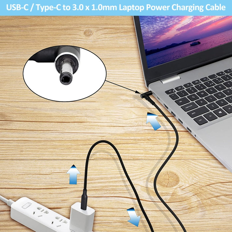 USB-C / Type-C to 3.0 x 1.0mm Laptop Power Charging Cable, Cable Length: about 1.5m, Type-C to 3.0 x 1.1mm