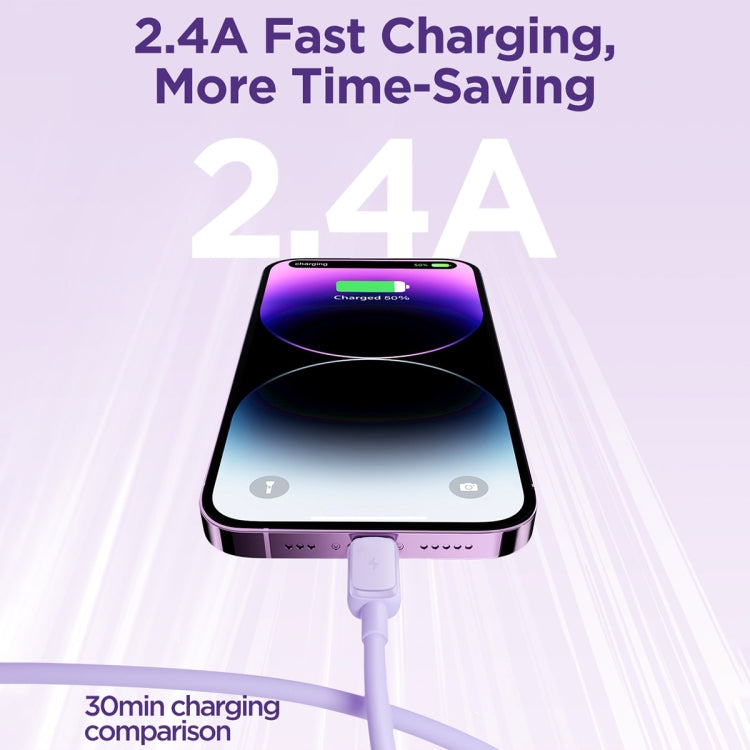 JOYROOM S-AL012A14 Multi-Color Series 2.4A USB to 8 Pin Fast Charging Data Cable, Length:1.2m, USB to 8 Pin