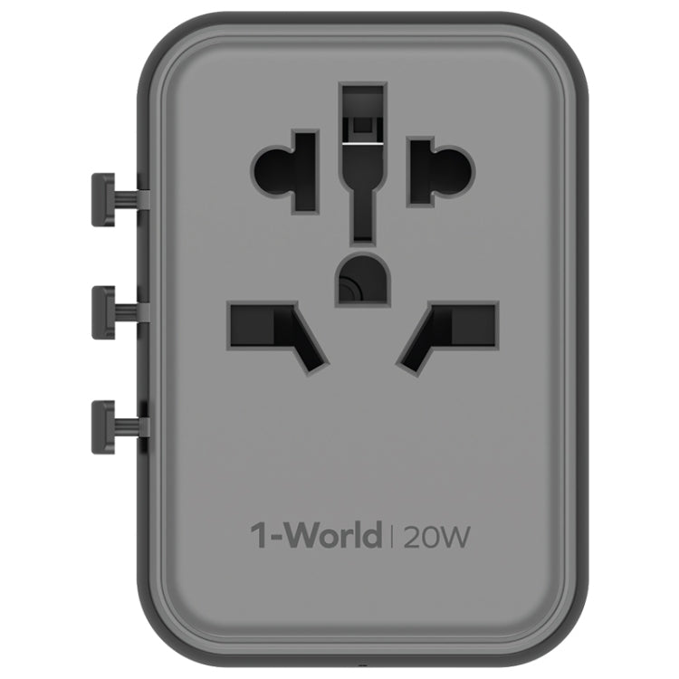 MOMAX UA11 1-World 20W PD Global Travel Fast Charger Power Adapter, UA11 (Black)