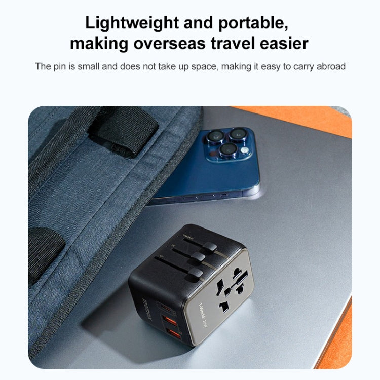 MOMAX UA11 1-World 20W PD Global Travel Fast Charger Power Adapter, UA11 (Black)
