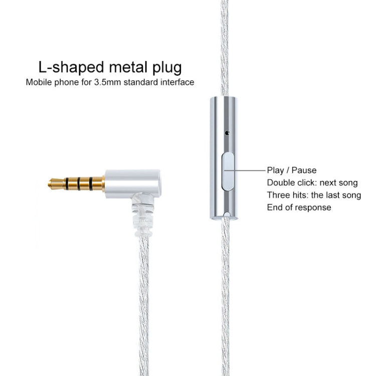 Iron Triangle IM Series Plug Silver-plated Headphone Wire with Mic