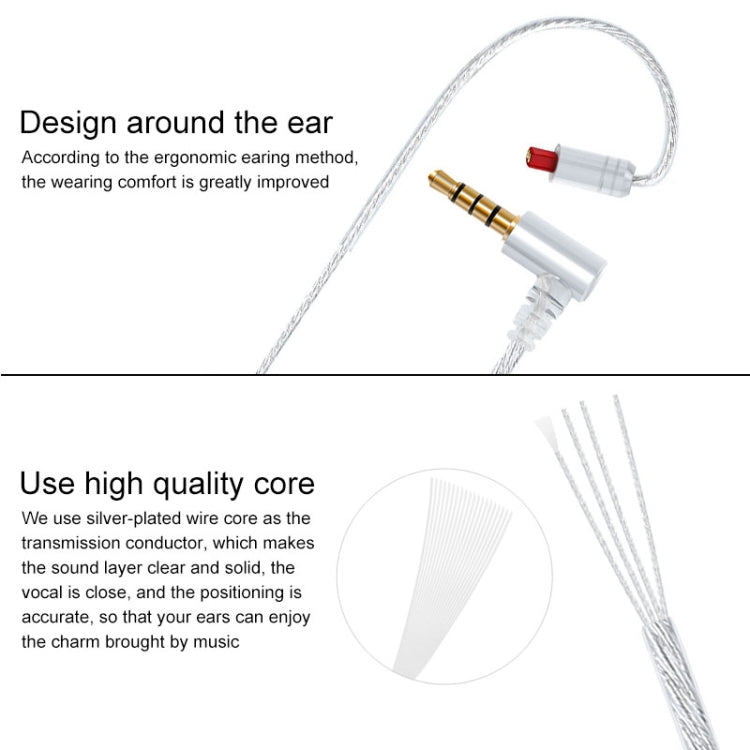 Iron Triangle IM Series Plug Silver-plated Headphone Wire with Mic