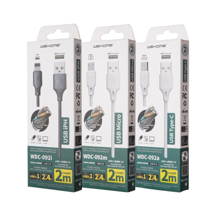 WK WDC-092 3m 2.4A Max Output Full Speed Pro Series USB to Micro USB Data Sync Charging Cable