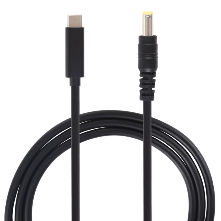 USB-C / Type-C to 5.5 x 2.5mm Laptop Power Charging Cable, Cable Length: about 1.5m(Black), Type-C to 5.5 x 2.5mm(Straight)