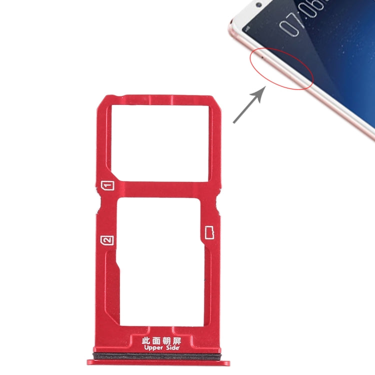 Pour Vivo X20, plateau pour carte SIM + plateau pour carte SIM / plateau pour carte Micro SD, pour Vivo X20