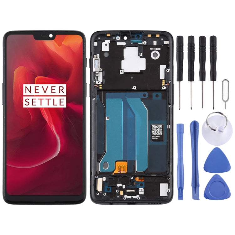 For OnePlus 6 A6000 TFT Material LCD Screen and Digitizer Full Assembly with Frame