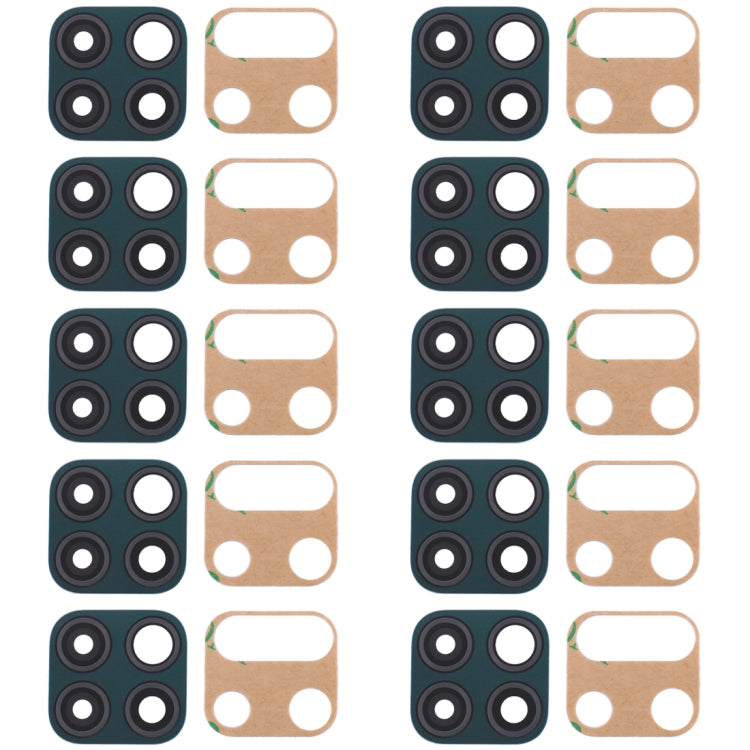 For Huawei P40 Lite 10pcs Original Back Camera Lens , For Huawei P40 Lite, For Huawei P40 Lite (Pink), For Huawei P40 Lite (Green)