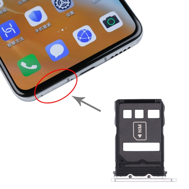 SIM Card Tray + NM Card Tray for Huawei P40, For Huawei P40