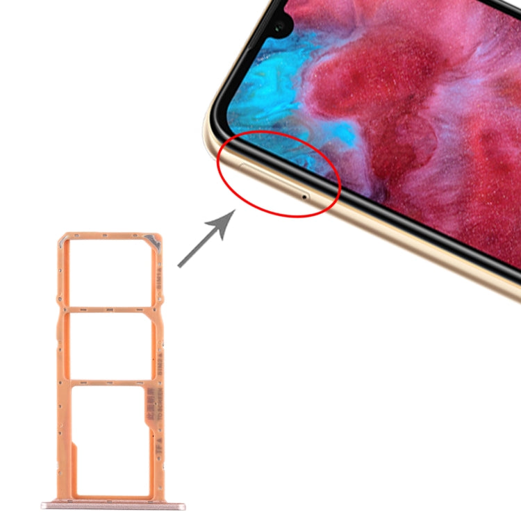 Tiroir pour carte SIM + Tiroir pour carte SIM + Tiroir pour carte Micro SD pour Huawei Honor Play 3e, Pour Huawei Honor Play 3e