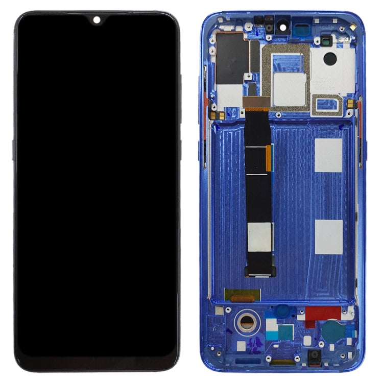 Original AMOLED Material LCD Screen and Digitizer Full Assembly with Frame for Xiaomi Mi 9