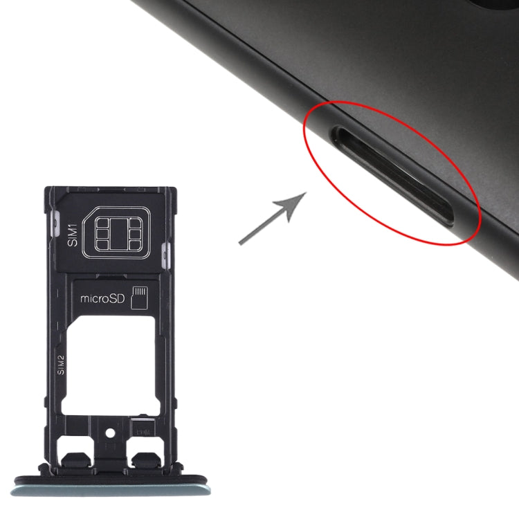 Tiroir pour carte SIM + tiroir pour carte SIM + tiroir pour carte Micro SD pour Sony Xperia XZ2 Compact (marron)