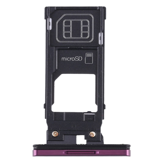 SIM Card Tray + Micro SD Card Tray for Sony Xperia XZ3, For Sony Xperia XZ3 (Purple), For Sony Xperia XZ3