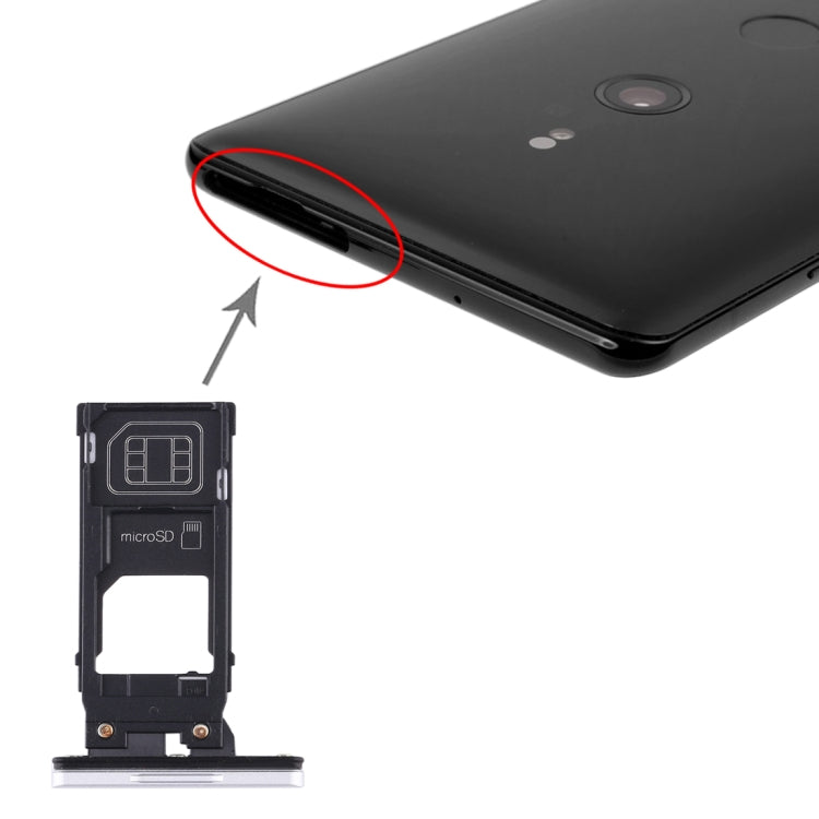 SIM Card Tray + Micro SD Card Tray for Sony Xperia XZ3, For Sony Xperia XZ3 (Purple), For Sony Xperia XZ3