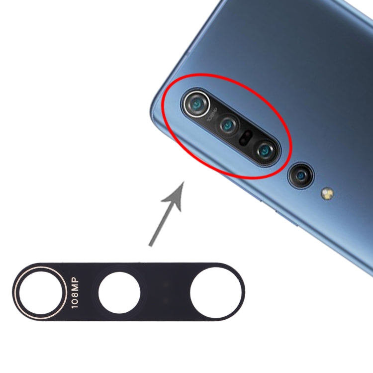 Lot de 10 lentilles arrière pour Xiaomi Mi 10 Pro 5G