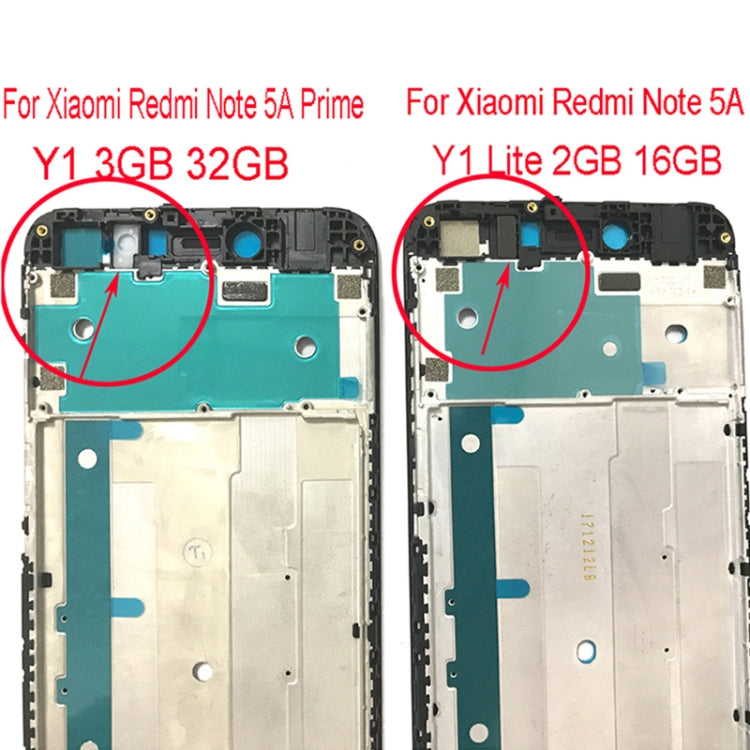 Front Housing LCD Frame Bezel for Xiaomi Redmi Note 5A Prime / Y1, Redmi Note 5A Prime, For Xiaomi Redmi Note 5A Prime