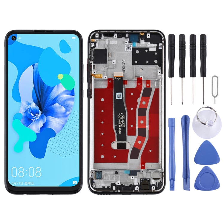 LCD Screen and Digitizer Full Assembly with Frame for Huawei Nova 5i