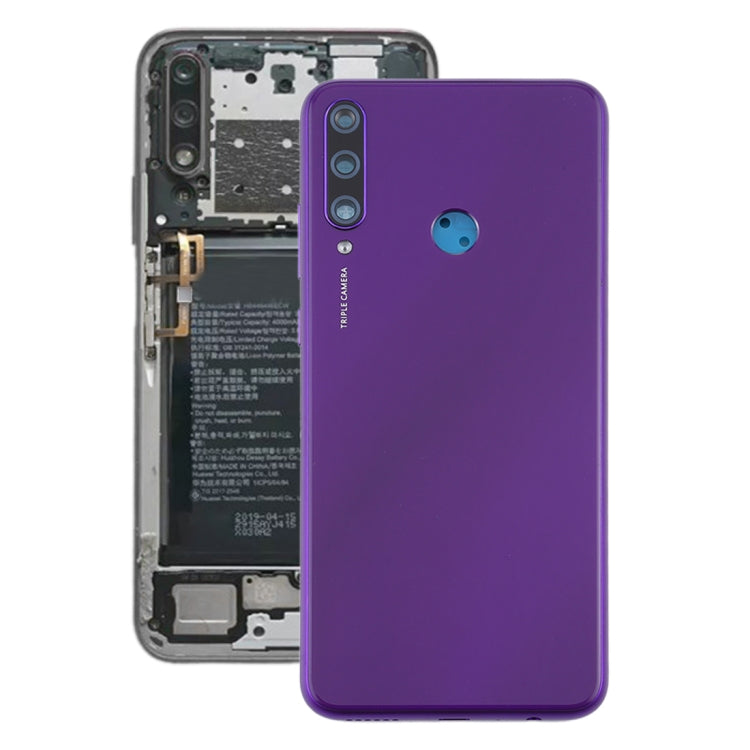 Cache batterie arrière d'origine avec cadre de lentille d'appareil photo pour Huawei Y6p, pour Huawei Y6p (Original)