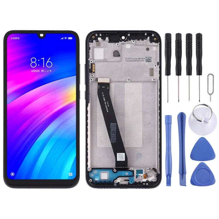 LCD Screen and Digitizer Full Assembly with Frame for Xiaomi Redmi 7, For Xiaomi Redmi 7