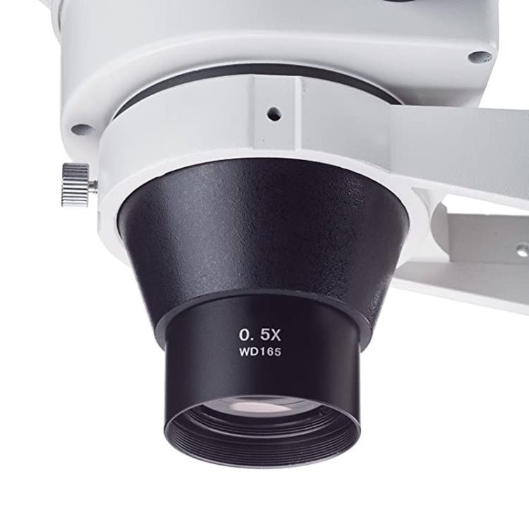 Stereo Microscopes Auxiliary Objective Lens Barlow Lens Magnifier 0.5X WD165, 0.5X WD165