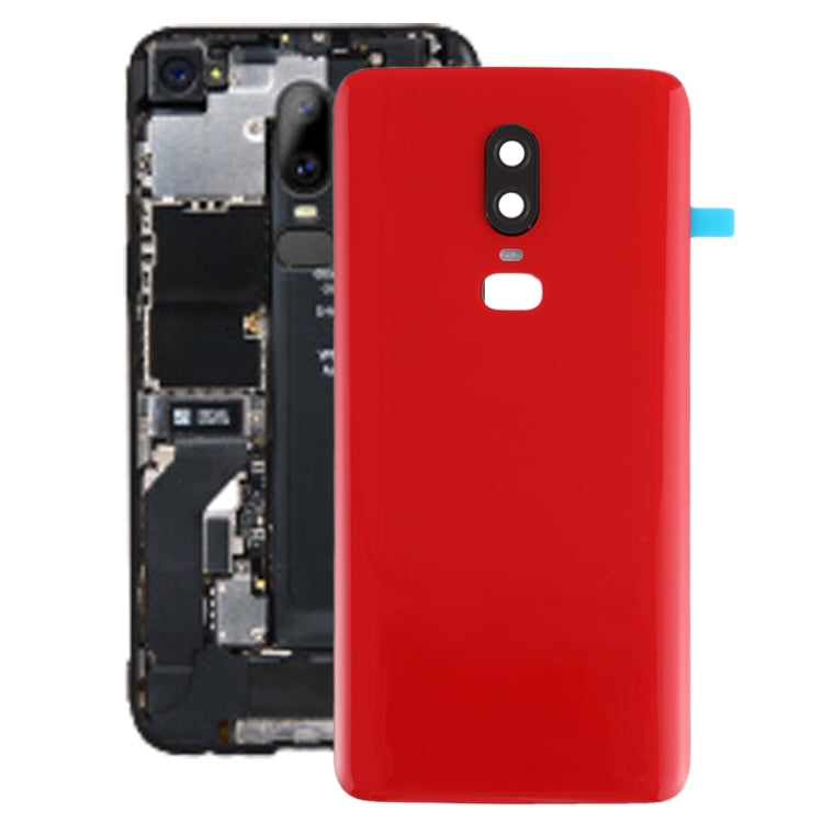 For OnePlus 6 Smooth Surface Battery Back Cover, For OnePlus 6, For OnePlus 6 (Red)