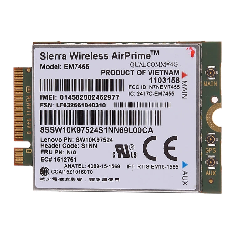 Módulo EM7455 Sierra Wireless FDD/TDD LTE Cat6 4G, tarjeta 4G para portátiles Lenovo ThinkPad P50, P50S, P40, Yoga L460, T460, T460P, T460S, EM7455