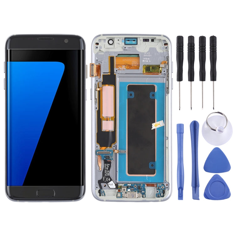 Original Super AMOLED Material LCD-Bildschirm und Digitizer vollständige Baugruppe (mit Rahmen / Ladeanschluss-Flexkabel / Power-Button-Flexkabel / Lautstärketasten-Flexkabel) für Galaxy S7 Edge / G935F / G935FD, für Samsung Galaxy S7 Edge (Super AMOLED)