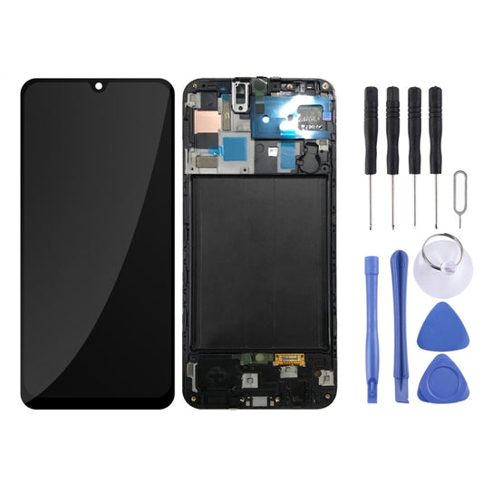 Écran LCD et numériseur d'origine avec châssis pour Galaxy A50 SM-A505F, pour Samsung Galaxy A50 (cadre)