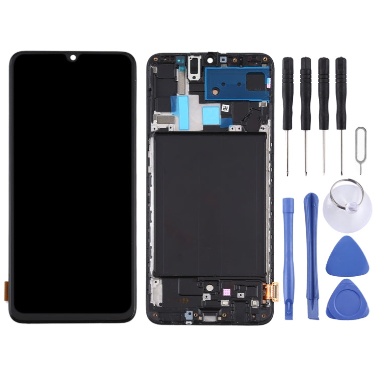 TFT Material LCD Screen and Digitizer Full Assembly With Frame for Samsung Galaxy A70 (Not Supporting Fingerprint Identification), For Samsung Galaxy A70