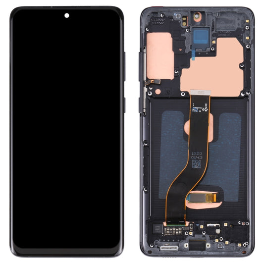Original-LCD-Bildschirm und Digitizer-Kompletteinheit mit Rahmen für Samsung Galaxy S20+ 5G SM-G986B/G985, für Samsung Galaxy S20+ 5G, für Samsung Galaxy S20+ 5G (Dunkelblau)