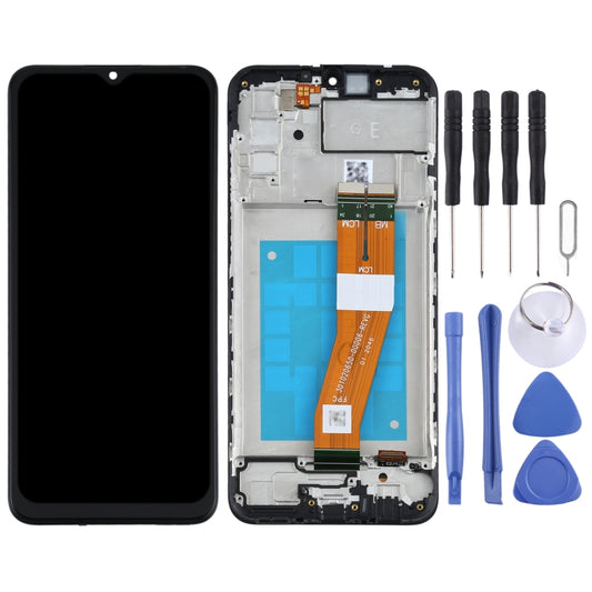 Écran LCD et numériseur complet d'origine avec châssis pour Samsung Galaxy A02s SM-A025F (version GE), pour Samsung Galaxy A02s (original)