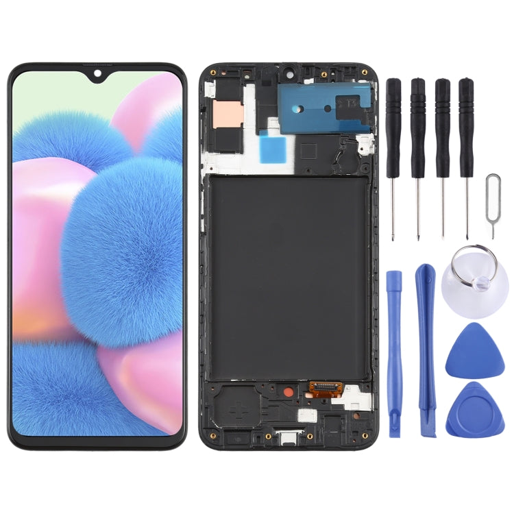 Original Super AMOLED Material LCD Screen and Digitizer Full Assembly With Frame for Samsung Galaxy A30s, For Samsung Galaxy A30s(Original)
