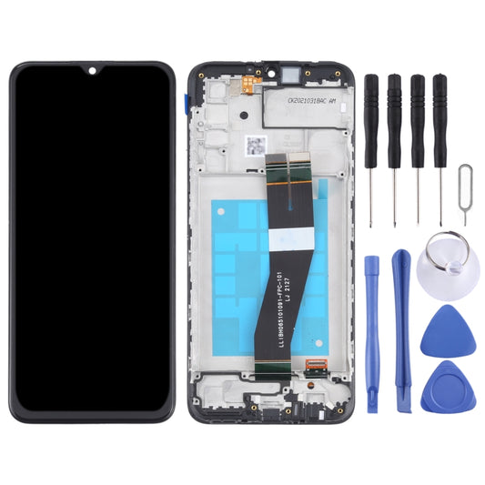 Écran LCD et numériseur complets avec châssis pour Samsung Galaxy M02s (version NL)