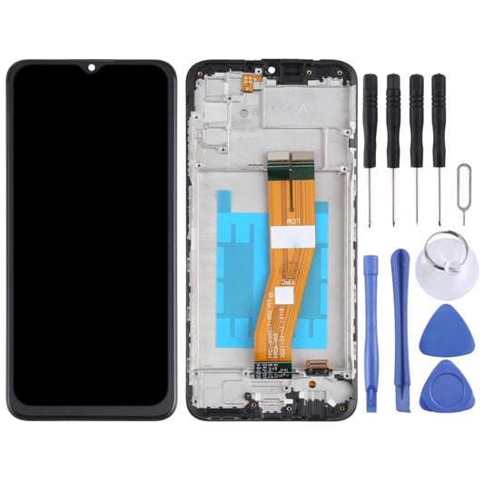 Écran LCD et numériseur complet d'origine avec châssis pour Samsung Galaxy A03s SM-A037, pour Samsung Galaxy A03s (Original)
