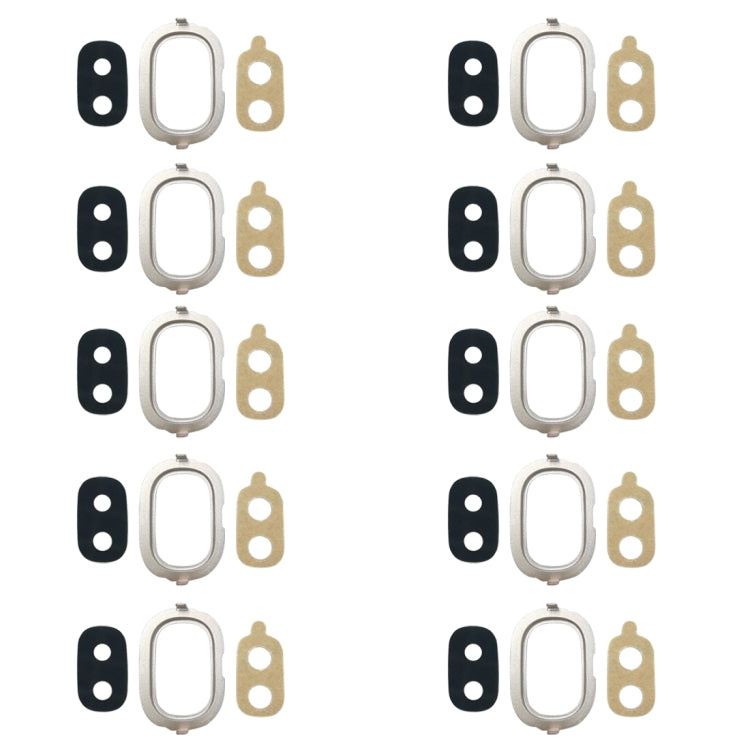 For Galaxy J4, J400F/DS, J400G/DS 10pcs Back Camera Bezel with Lens Cover & Adhesive